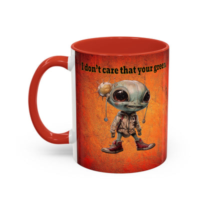 I don't care that your grey - Accent Mug (burnt orange)