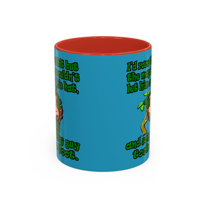 turtle race - Accent Mug (turquoise)