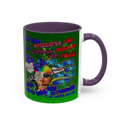 drop the beat - Accent Mug (logo green)