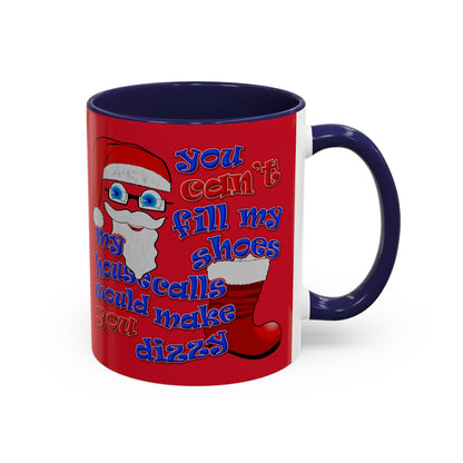 santa's shoes - Accent Mug (dark red)