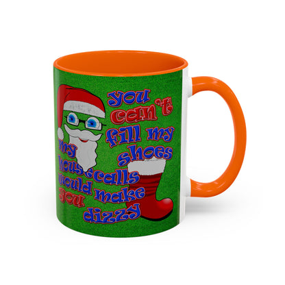 santa's shoes - Accent Mug (green turf)