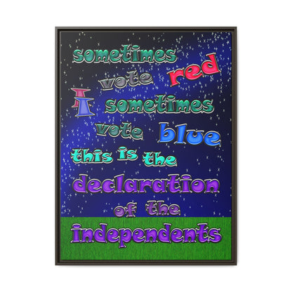 declaration of the independents - framed canvas art ('snoops' background)