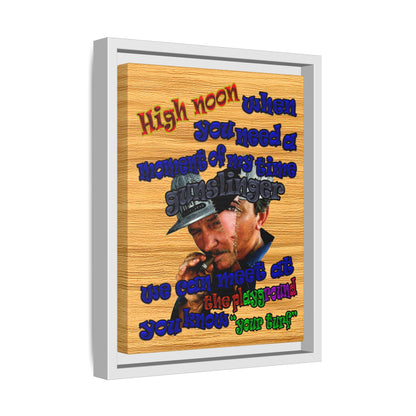 high noon - framed canvas art (butterscotch wood finish)