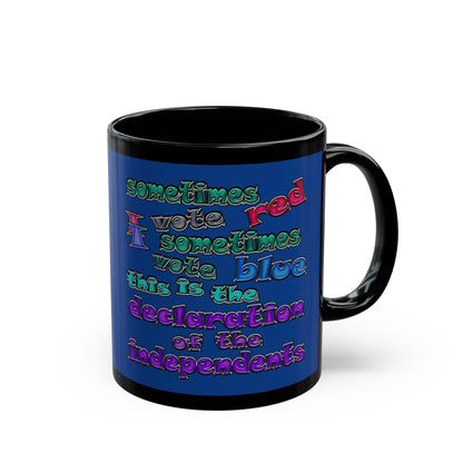 declaration of the independents - Black Mug (dark blue)