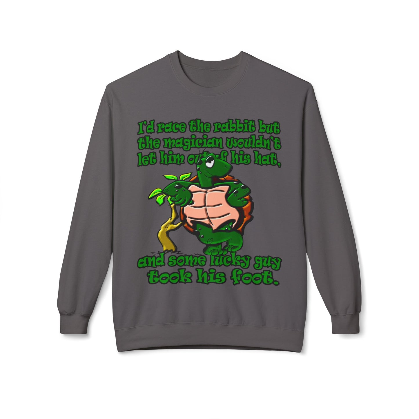 turtle race - Unisex Midweight Softstyle Fleece Crewneck Sweatshirt