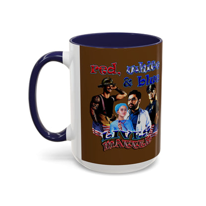 rw&b lives matter - Accent Mug (brown)