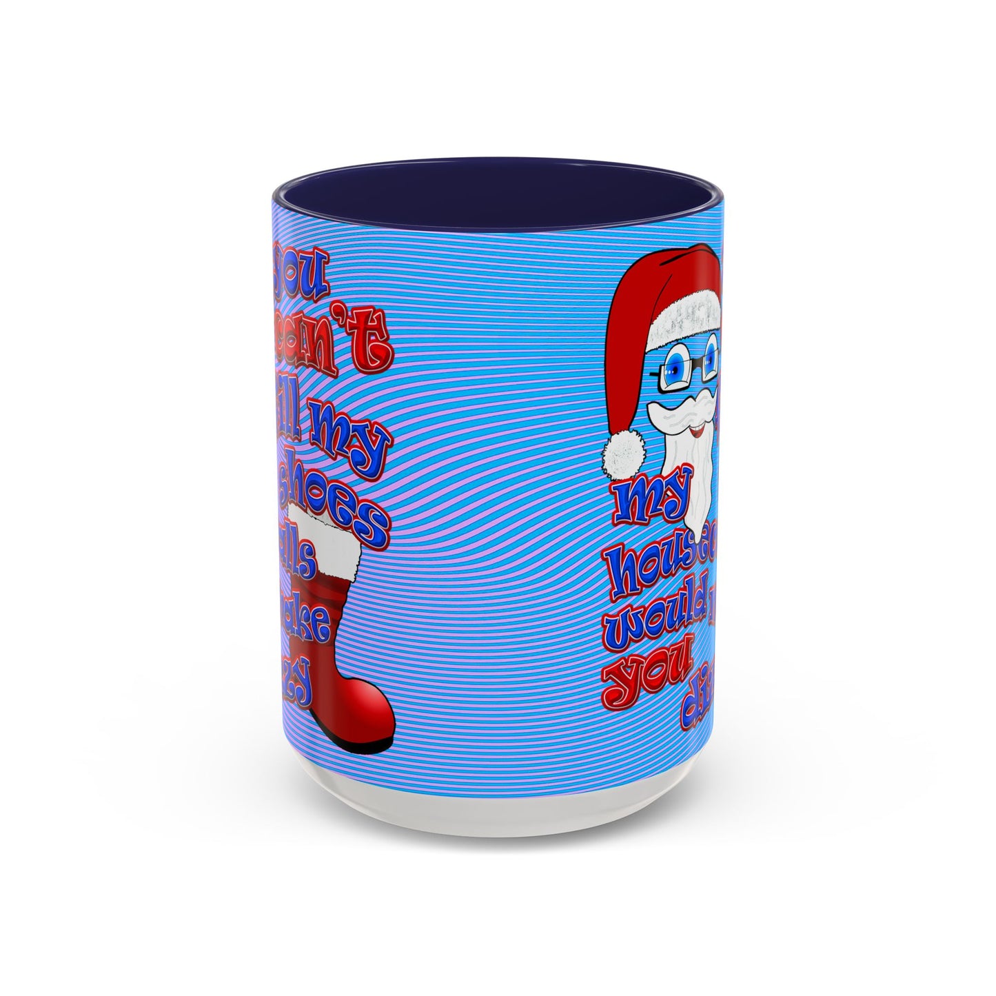 santa's shoes - Accent Mug (light blue-purple wave)