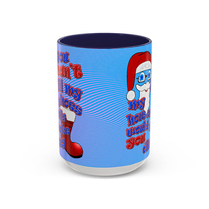 santa's shoes - Accent Mug (light blue-purple wave)