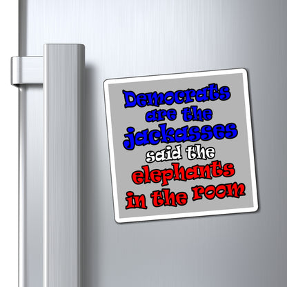 donkeys and elephants - Magnets - (light grey)