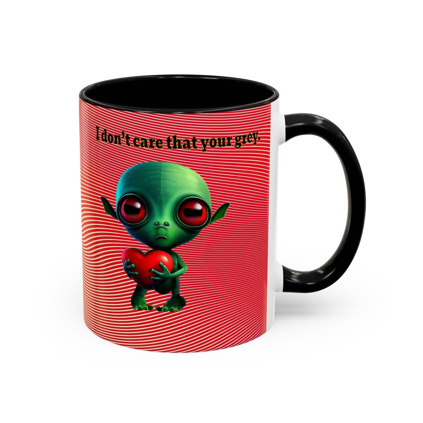I don't care that your grey - Accent Mug (yellow-orange wave)