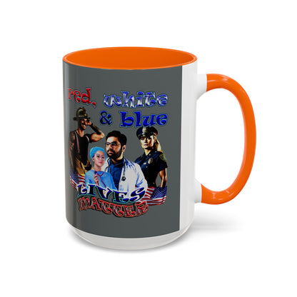 rw&b lives matter - Accent Mug (dark grey)