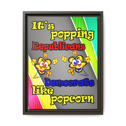 popping like popcorn - framed canvas art (rainbow split)