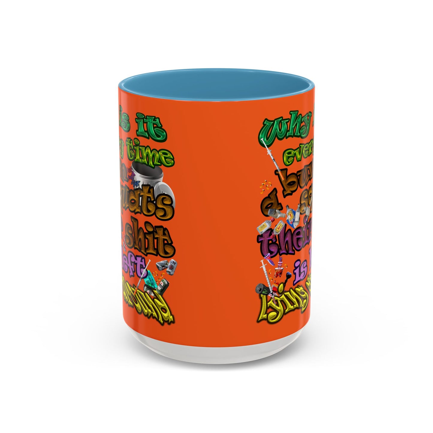 the bum's shit - Accent Mug (orange)