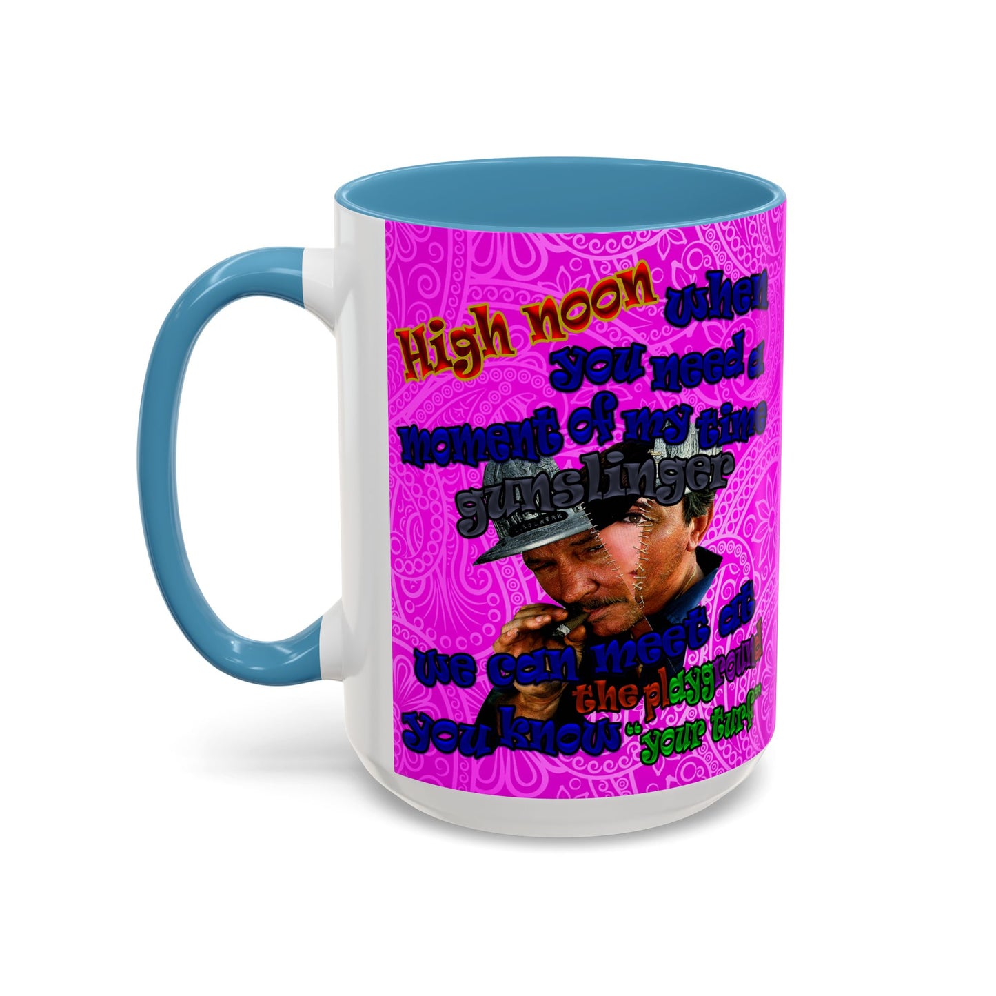 high noon - Accent Mug (pink swirl)