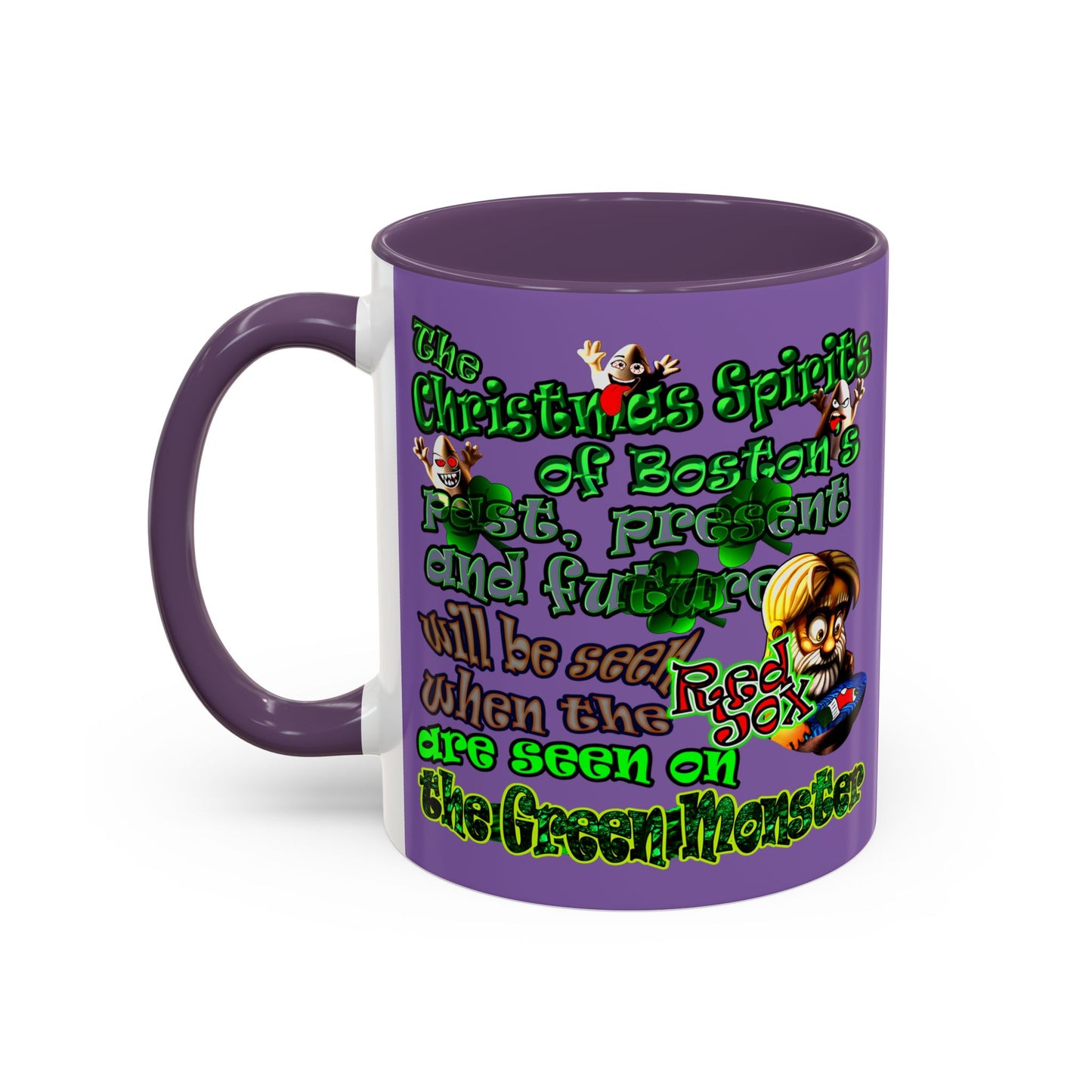 christmas spirits of boston - Accent Mug (light purple)