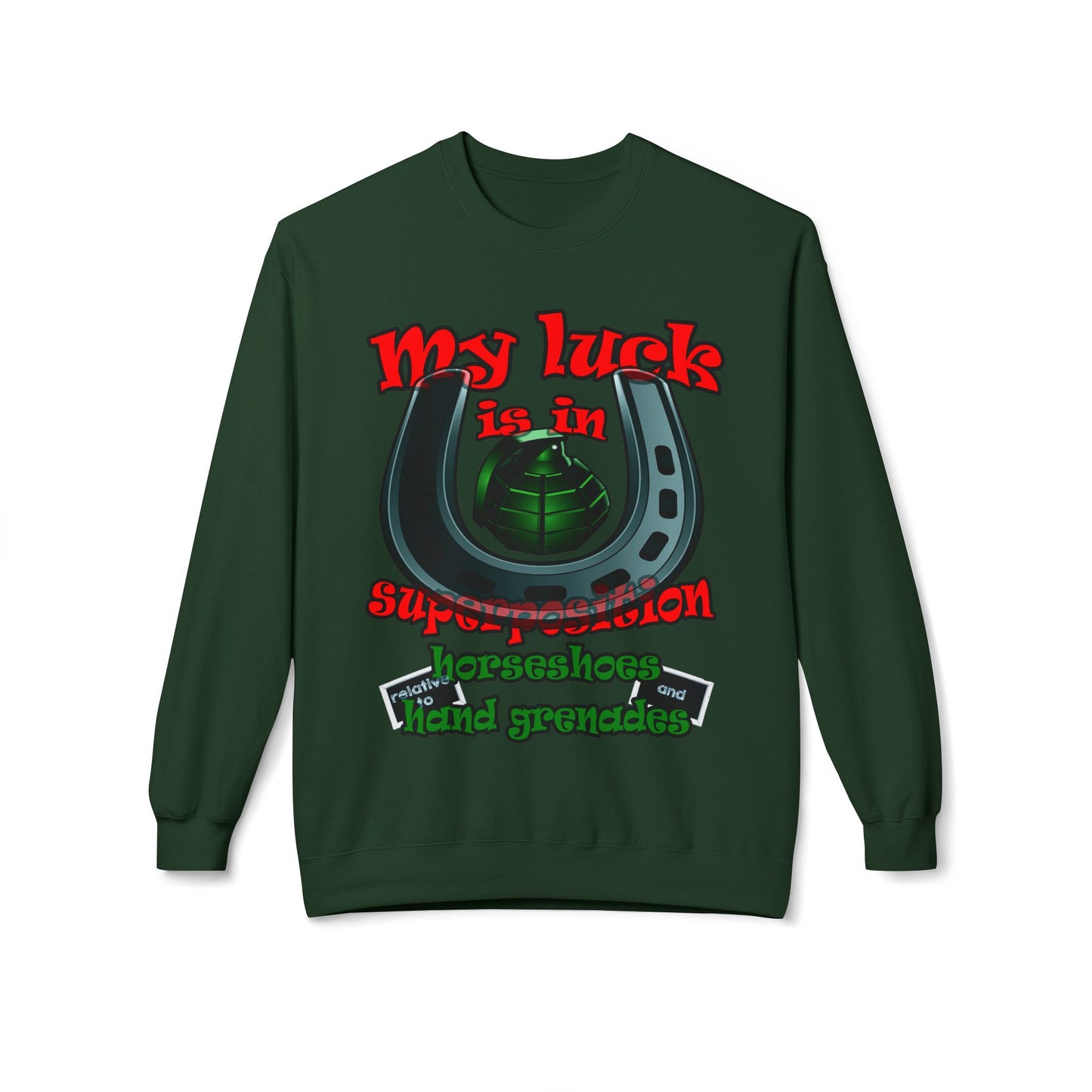 my luck - Unisex Midweight Softstyle Fleece Crewneck Sweatshirt