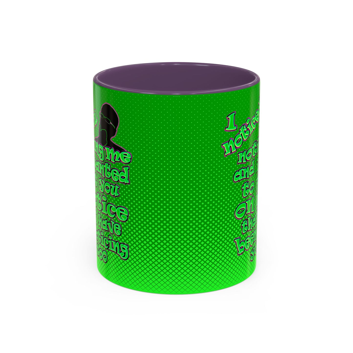 noticed you noticing - Accent Mug (logo green)