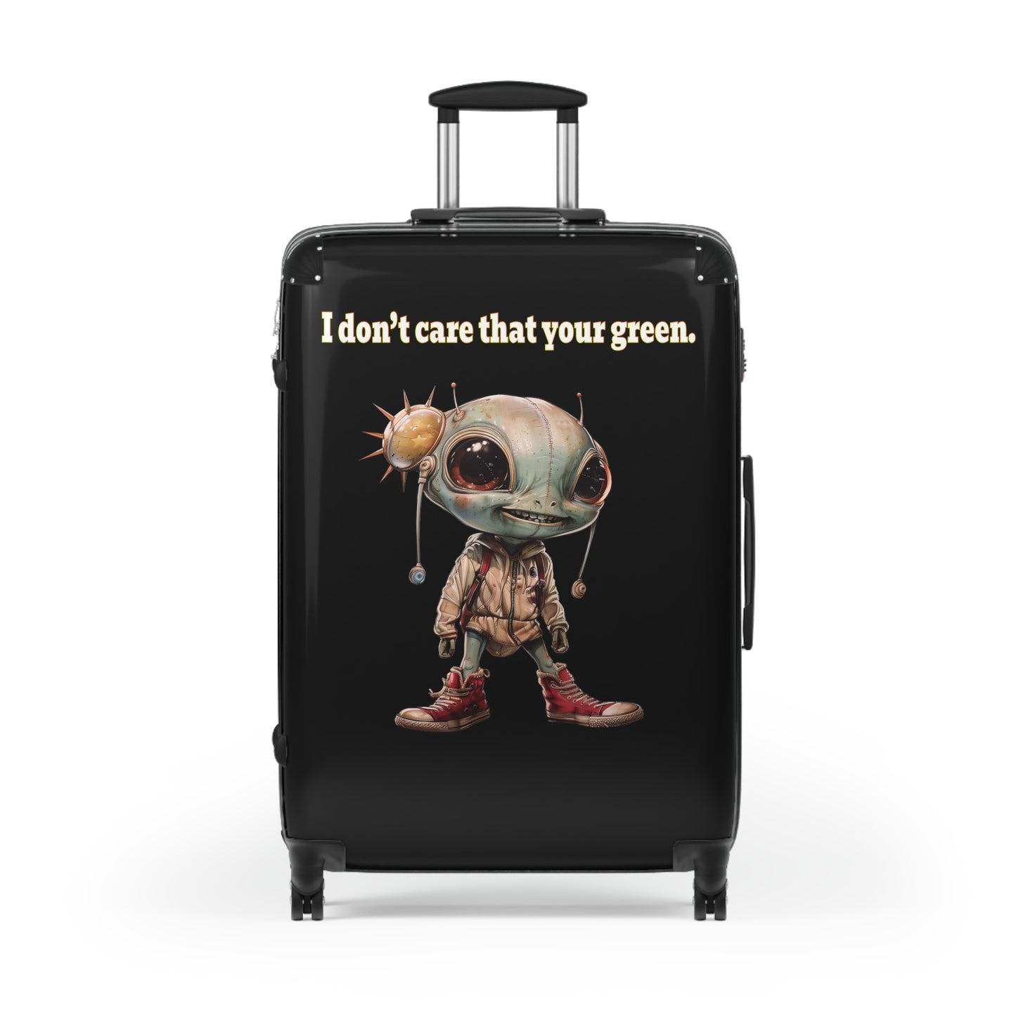 I don't care that your green - Suitcase (black)