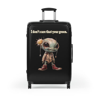 I don't care that your green - Suitcase (black)