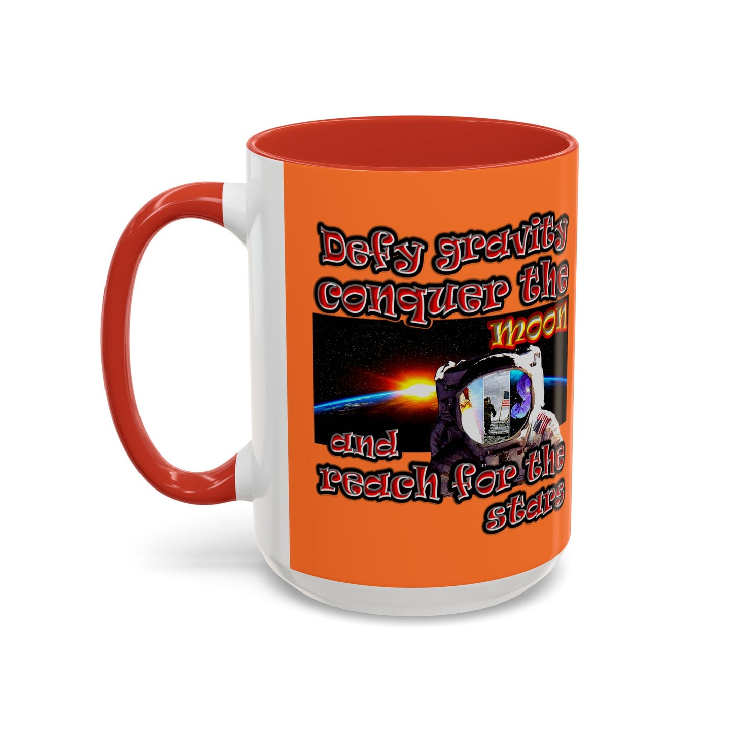 defy conquer reach - Accent Mug (crusta)