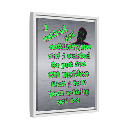 noticed you noticing - framed canvas art (brushed nickel)
