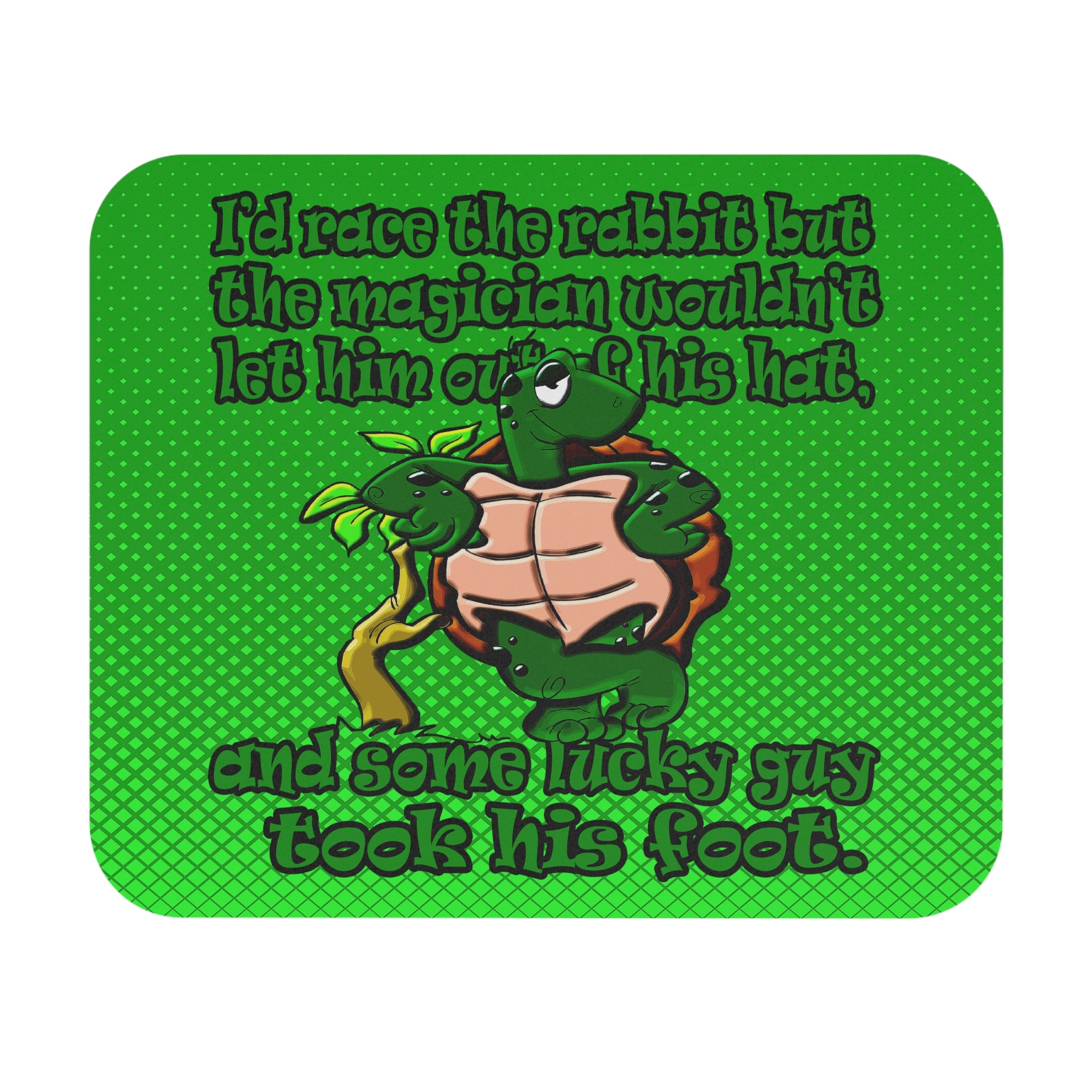 turtle race - Mouse Pad (Rectangle) (logo green)