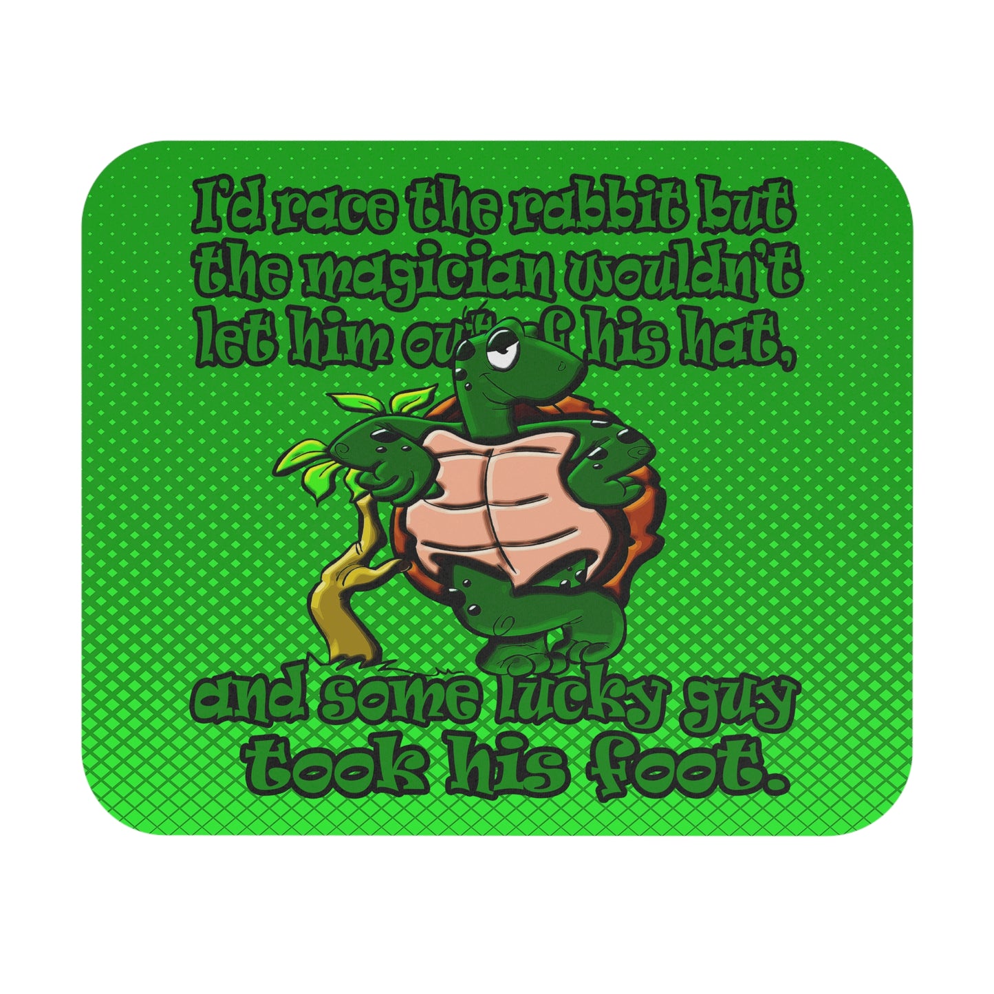 turtle race - Mouse Pad (Rectangle) (logo green)