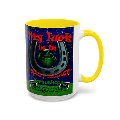 my luck - Accent Mug ('snoops' background)