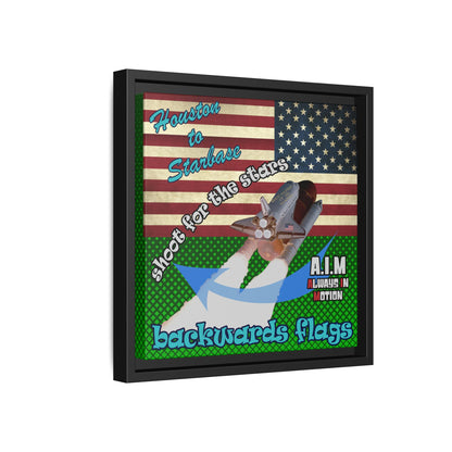 shoot for the stars - framed canvas art (logo green)
