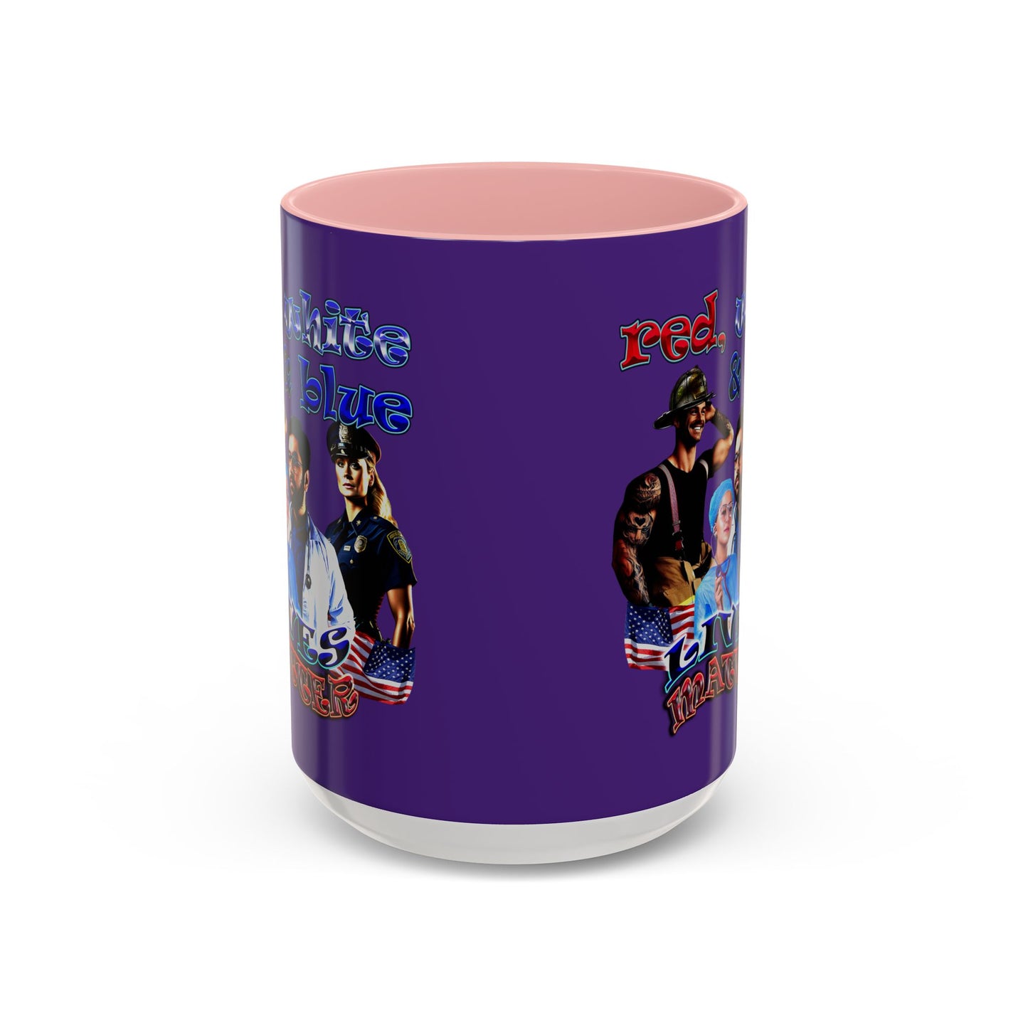 rw&b lives matter - Accent Mug (purple)
