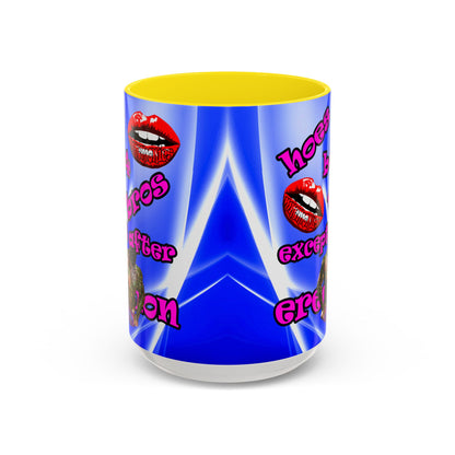 hoes b4 bros - Accent Mug (blue-white wave)