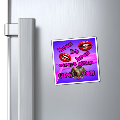 hoes b4 bros - Magnets - (purple-pink wave)