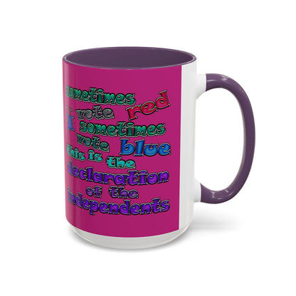 declaration of the independents - Accent Mug (pink)