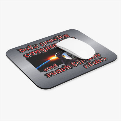 defy conquer reach - Mouse Pad (Rectangle) (brushed nickel)