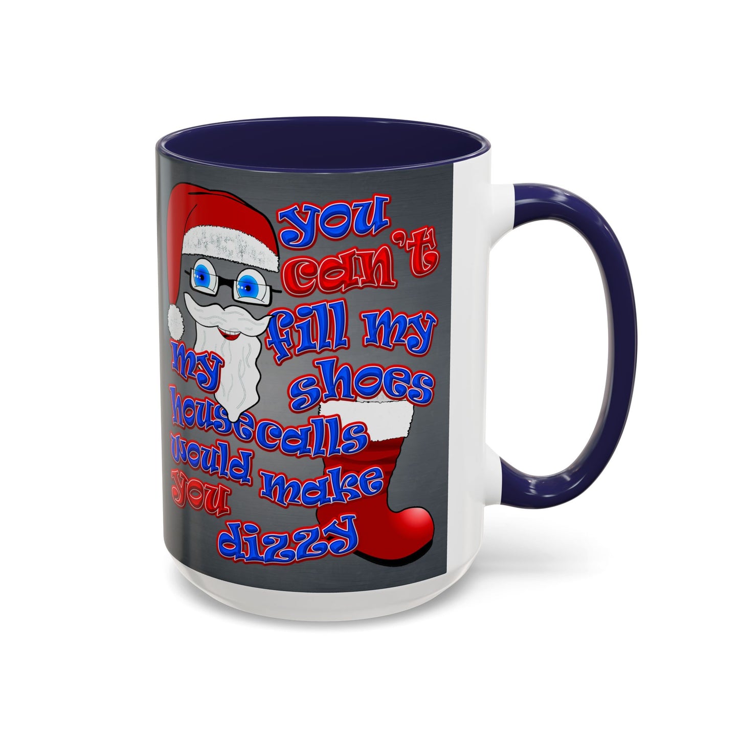 santa's shoes - Accent Mug (grey-light grey)