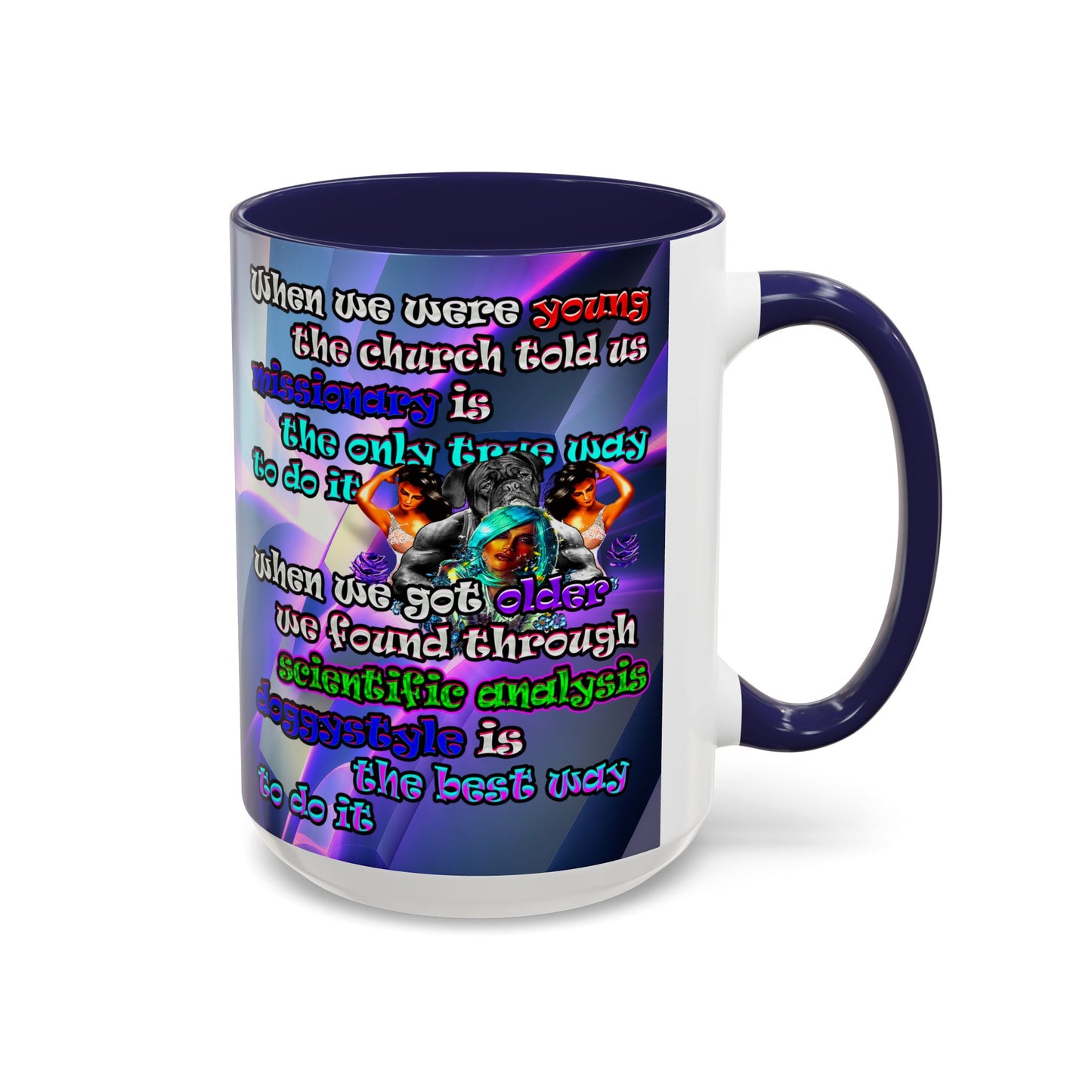 doggystyle - Accent Mug (grey-pink wave)
