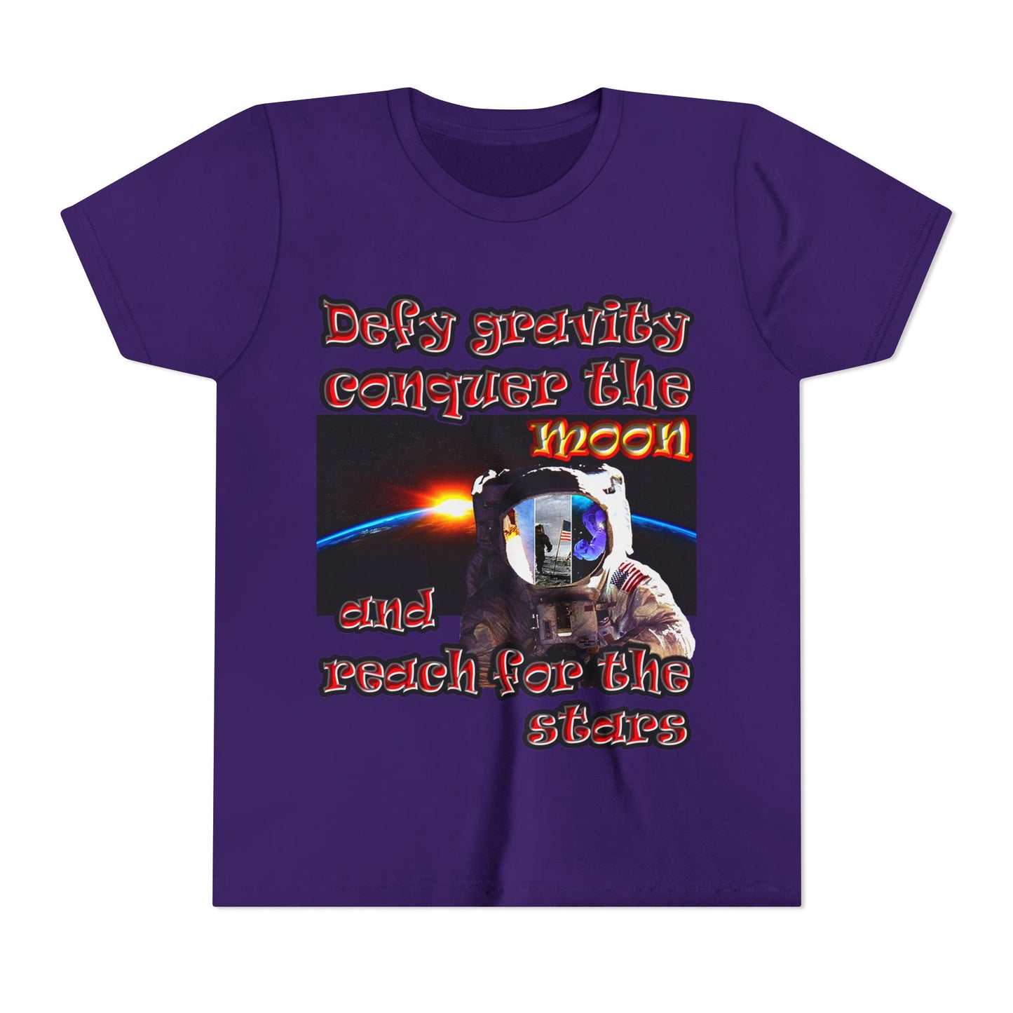 defy conquer reach - Youth Short Sleeve Tee