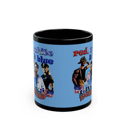 rw&b lives matter - Black Mug (light blue)