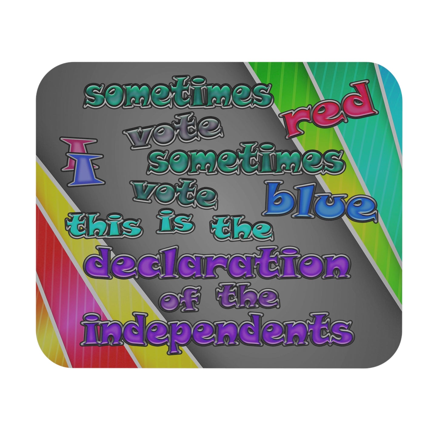 declaration of the independents - Mouse Pad (Rectangle) (rainbow split)
