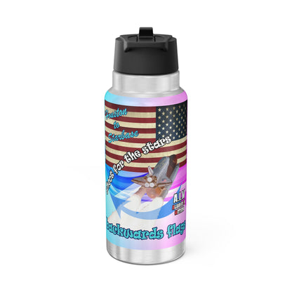 shoot for the stars - Gator Tumbler, 32oz (light blue-pink wave)