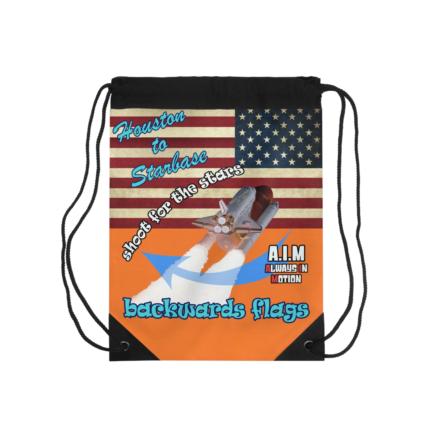 shoot for the stars - Drawstring Bag (crusta)