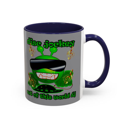 disc jockey - Accent Mug (grey)