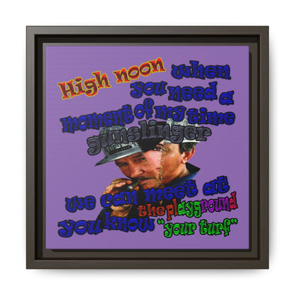 high noon - framed canvas art (light purple)