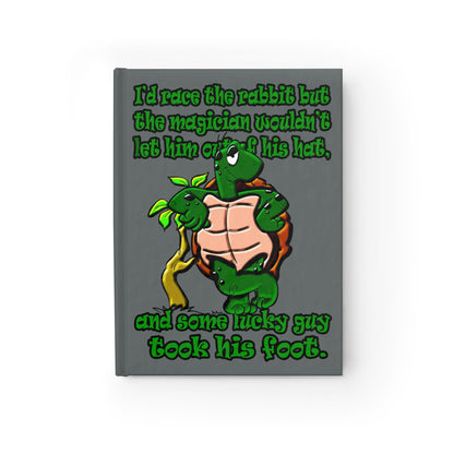 turtle race - journal-lined (dark grey)