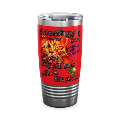 schrodinger's cat - Ringneck Tumbler, 20oz (red)