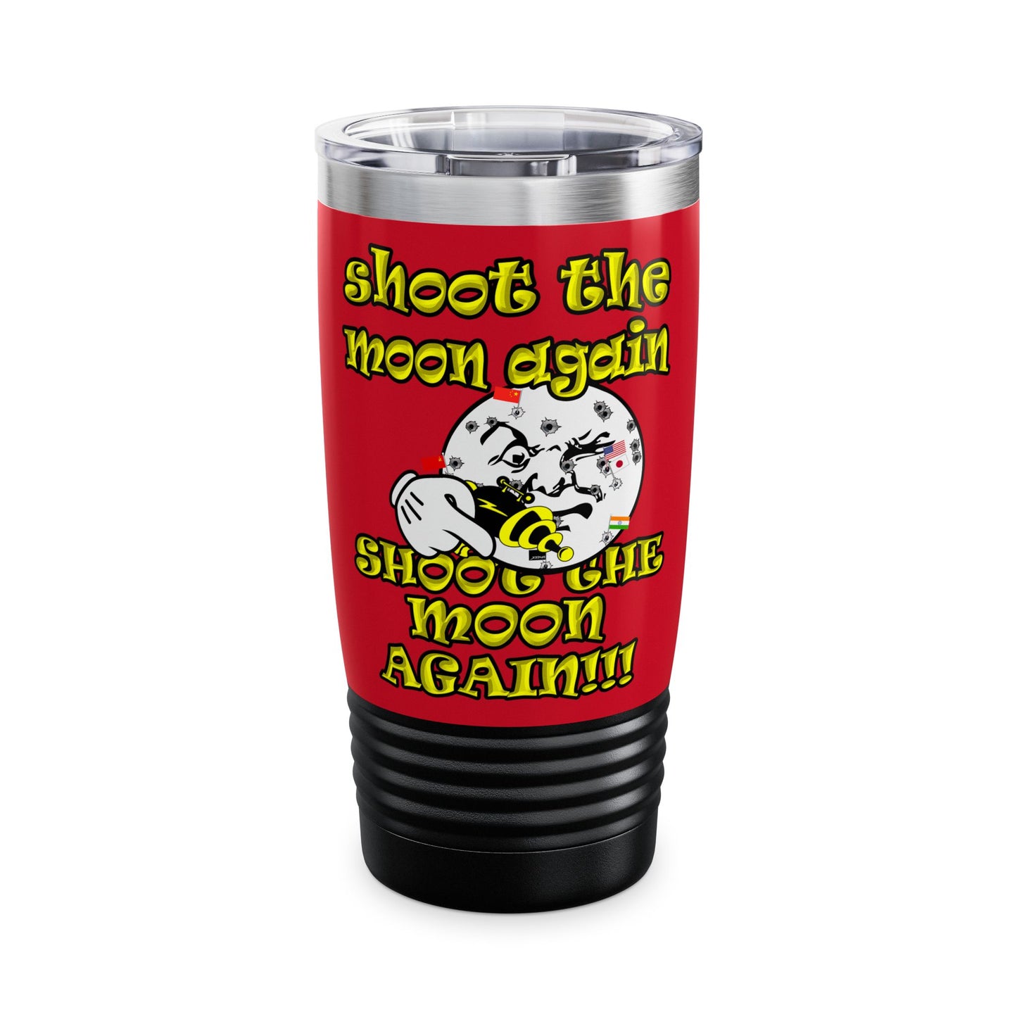 shoot the moon again - Ringneck Tumbler, 20oz (dark red)