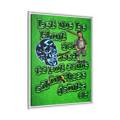 og - framed canvas art (green turf)