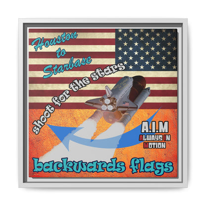 shoot for the stars - framed canvas art (burnt orange)