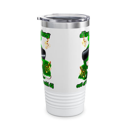 disc jockey - Ringneck Tumbler, 20oz (white)