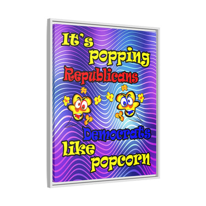 popping like popcorn - framed canvas art (purple wave)
